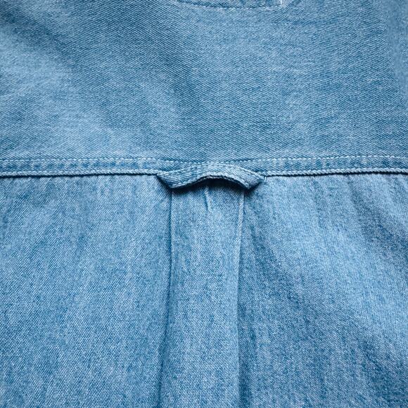 Andrew's Jeans Womens Cotton Denim Embellished Glitter Sleeveless Button Top M - Picture 10 of 10